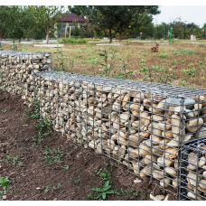 Габион цоколь с клипсами оцинкованный (Ц) для забора 2х0,4х0,4х4х50х100 мм ГОСТ Р 58120-2018